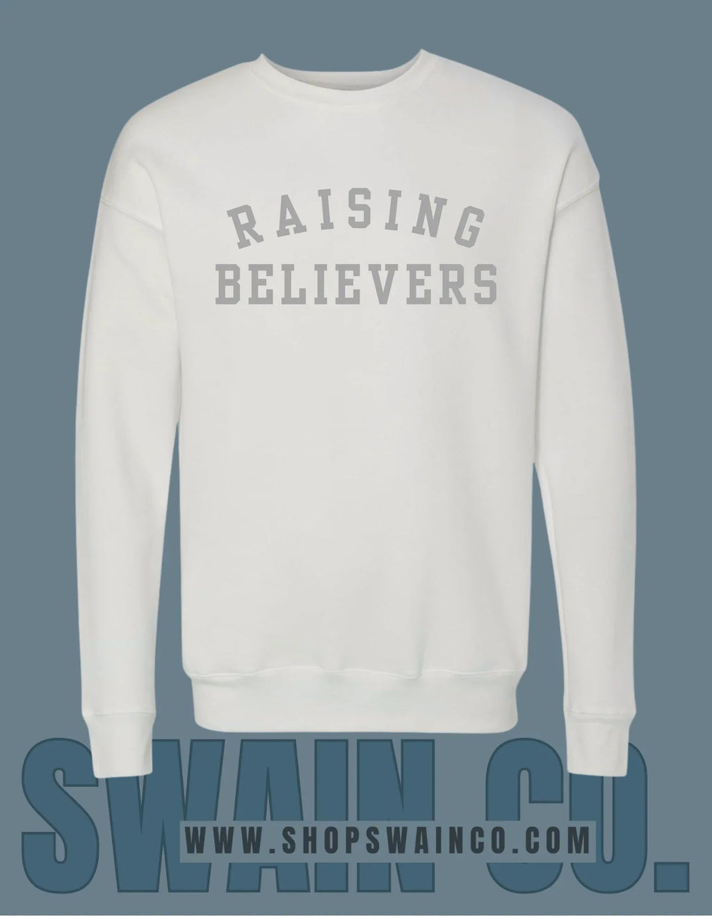 Raising Believers Sweatshirt | Embroidered Bella Canvas Fleece | Christian Mom Gift | Faith Based Apparel | Cozy Sweatshirt | Soft Christian Crewneck